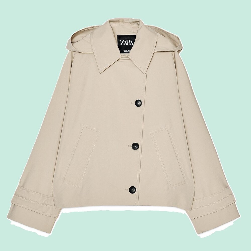Water-repellent trench coat